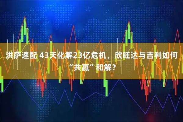 洪萨速配 43天化解23亿危机，欣旺达与吉利如何“共赢”和解？