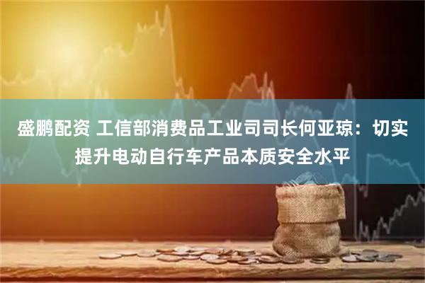 盛鹏配资 工信部消费品工业司司长何亚琼：切实提升电动自行车产品本质安全水平